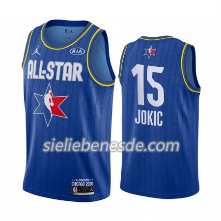 Herren NBA Denver Nuggets Trikot Nikola Jokic 15 2020 All-Star Jordan Brand Blau Swingman